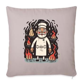 The baker from the Höllen-Gute-Bäckerei - Sofa pillowcase 17,3'' x 17,3'' (45 x 45 cm) - light taupe - Front
