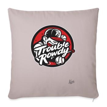 Lustige Sport-Parodie: Baseball-Team Trouble Rowdy - Sofakissenbezug 45 x 45 cm - helles Taupe - Vorne