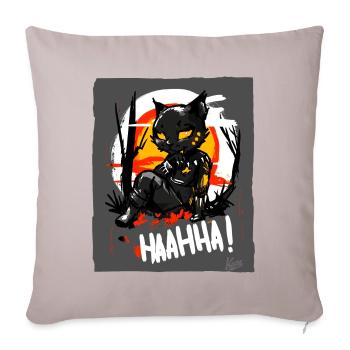 Hahaha, cool cat sitting in the tree - Sofa pillowcase 17,3'' x 17,3'' (45 x 45 cm) - light taupe - Front