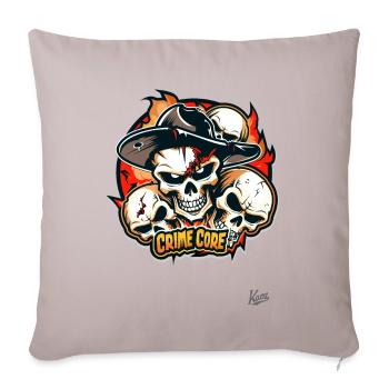 Noyau de crânes criminels, Krimi Totenköpfe Kern - Housse de coussin décorative 45 x 45 cm - taupe clair - Devant