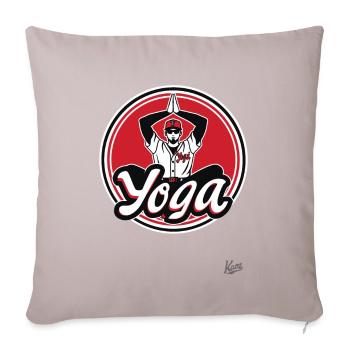 Retro Vintage Baseball Yogi Yoga - Sofa pillowcase 17,3'' x 17,3'' (45 x 45 cm) - light taupe - Front