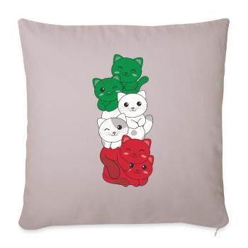 italian flag cat italian italy - Sofa pillowcase 17,3'' x 17,3'' (45 x 45 cm) - light taupe - Front