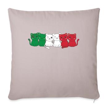 italian flag cat italian italy - Sofa pillowcase 17,3'' x 17,3'' (45 x 45 cm) - light taupe - Front