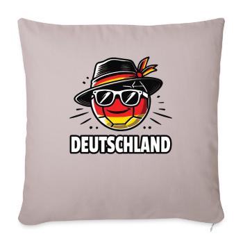 Soccer Ball with Germany Flag Funny Ball - Sofa pillowcase 17,3'' x 17,3'' (45 x 45 cm) - light taupe - Front