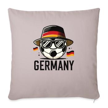 Soccer Ball with Germany Flag Funny Ball - Sofa pillowcase 17,3'' x 17,3'' (45 x 45 cm) - light taupe - Front