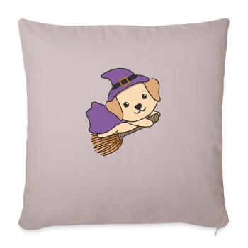 Labrador Halloween Witch Kids Witches Costume - Sofa pillowcase 17,3'' x 17,3'' (45 x 45 cm) - light taupe - Front