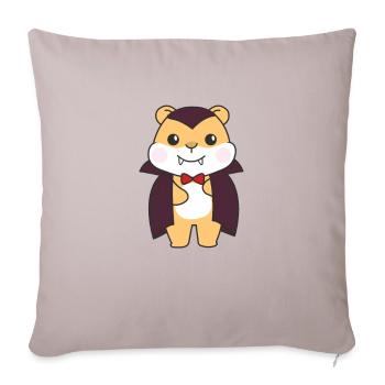 Hamster Happy Halloween Cute Vampire Costume - Sofa pillowcase 17,3'' x 17,3'' (45 x 45 cm) - light taupe - Front