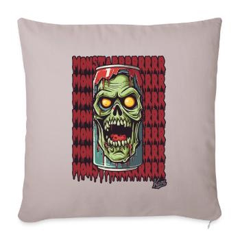 Monster Zombie Getränke Dose - Sofakissenbezug 45 x 45 cm - helles Taupe - Vorne