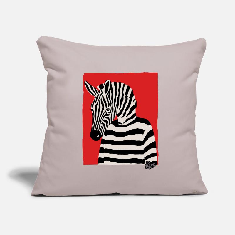 Bande dessinée Art de la bande dessinée d’un zèbre avec pull Housse de coussin décorative 45 x 45 cm