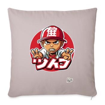 Hip Hop Frieden Zeichen - Sofakissenbezug 45 x 45 cm - helles Taupe - Vorne