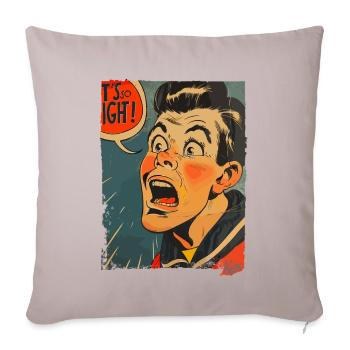 1950er Seemann Cartoon: Das ist so eng! - Sofakissenbezug 45 x 45 cm - helles Taupe - Vorne
