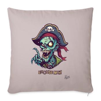 French Pirate Zombie: Excuse Moi - Sofa pillowcase 17,3'' x 17,3'' (45 x 45 cm) - light taupe - Front