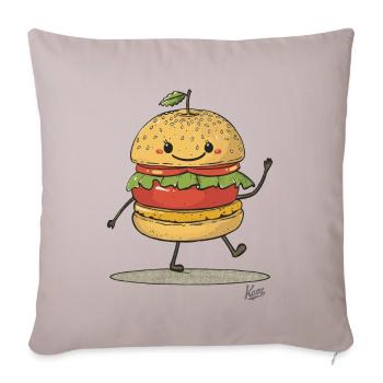 Retro Apple Sandwich Burger - Sofa pillowcase 17,3'' x 17,3'' (45 x 45 cm) - light taupe - Front
