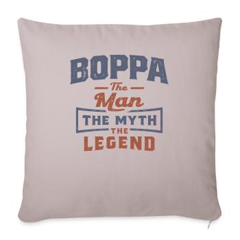 Boppa L’Homme Le Mythe La Légende - Grands-parents - Housse de coussin décorative 45 x 45 cm - taupe clair - Devant