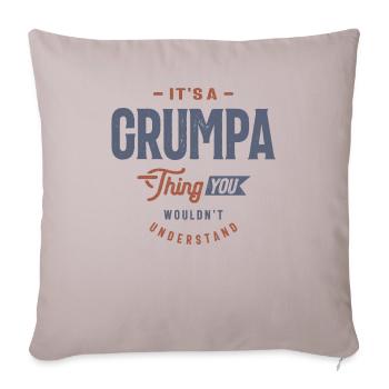 Grumpa's Secret - You Wouldn't Understand Grandpa - Sofa pillowcase 17,3'' x 17,3'' (45 x 45 cm) - light taupe - Front
