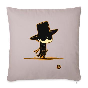 Little Z – Héros de l’Ouest - Housse de coussin décorative 45 x 45 cm - taupe clair - Devant