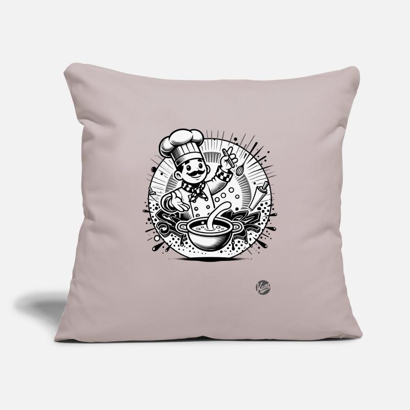 Le Chef - the chef in the kitchen Sofa pillowcase 17,3'' x 17,3'' (45 x 45 cm)