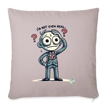 Cartoon Man: I'm Not Even Real - Sofa pillowcase 17,3'' x 17,3'' (45 x 45 cm) - light taupe - Front