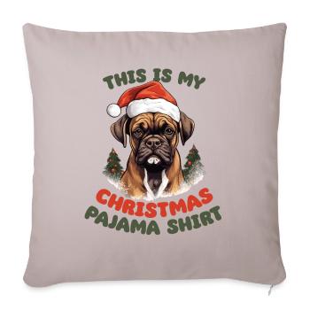 Boxer Christmas Pajamas Dogs - Sofa pillowcase 17,3'' x 17,3'' (45 x 45 cm) - light taupe - Front