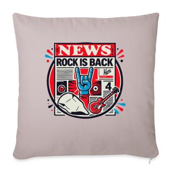 Newspaper News: Rock music is back - Sofa pillowcase 17,3'' x 17,3'' (45 x 45 cm) - light taupe - Front
