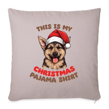 German Shepherd Christmas Pajamas Dogs - Sofa pillowcase 17,3'' x 17,3'' (45 x 45 cm) - light taupe - Front