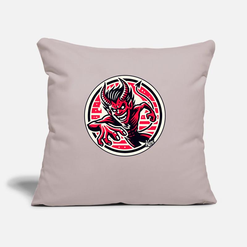 Agile Evil Devilish Devil Devil Devil Sofa pillowcase 17,3'' x 17,3'' (45 x 45 cm)