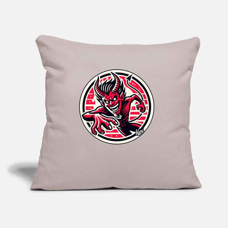 Agile Evil Devilish Devil Devil Devil Sofa pillowcase 17,3'' x 17,3'' (45 x 45 cm)