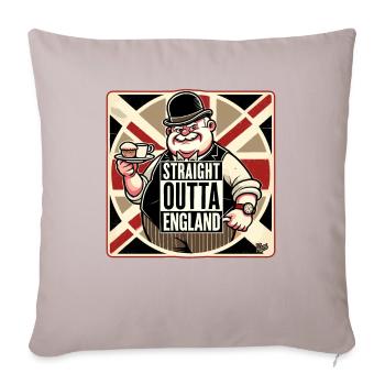 English Union Jack, Grandpa Barry Tea and Cookies - Sofa pillowcase 17,3'' x 17,3'' (45 x 45 cm) - light taupe - Front