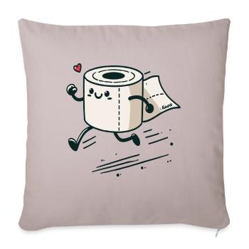 Quick Emergency Toilet Paper - Sofa pillowcase 17,3'' x 17,3'' (45 x 45 cm) - light taupe - Front