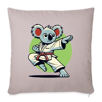 Karaté Koala – Combattant de Kung Fu - Housse de coussin décorative 45 x 45 cm - taupe clair - Devant