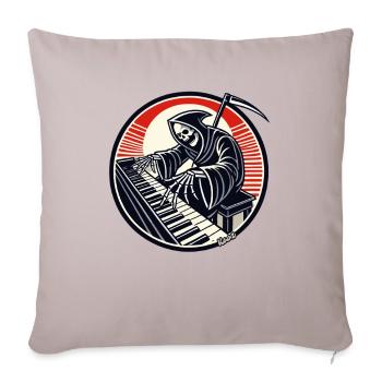 Funny skeleton at the piano - Sofa pillowcase 17,3'' x 17,3'' (45 x 45 cm) - light taupe - Front
