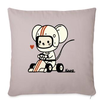 Go-Kart Mouse Racer - Sofa pillowcase 17,3'' x 17,3'' (45 x 45 cm) - light taupe - Front