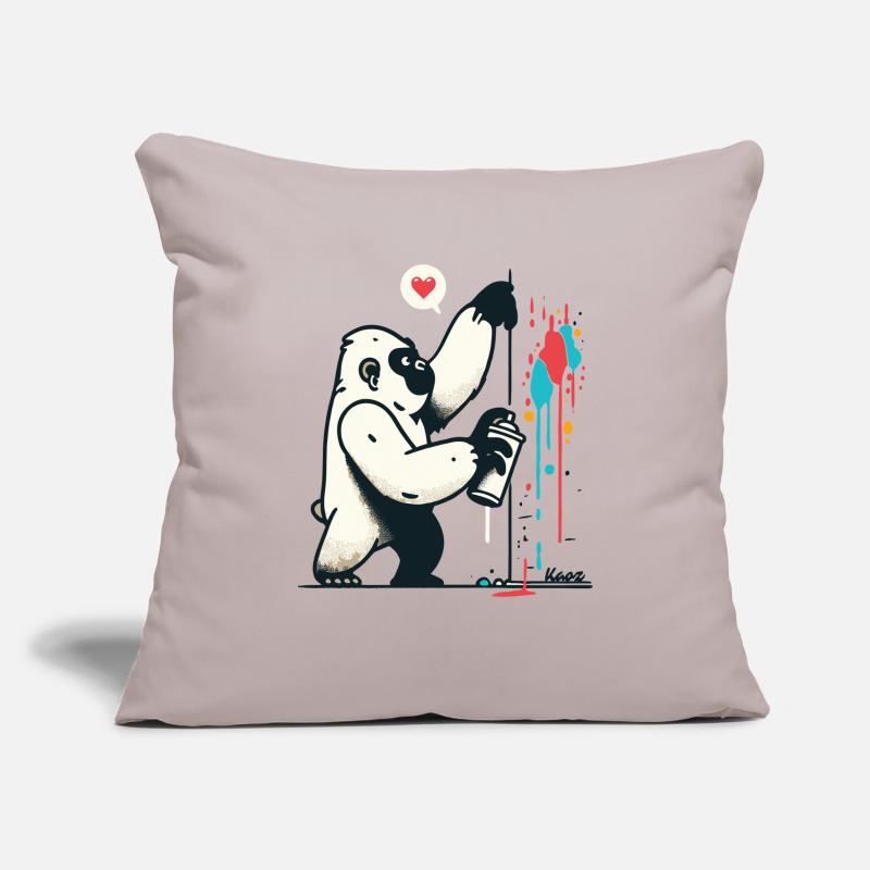 Graffiti gorilla with spray can Sofa pillowcase 17,3'' x 17,3'' (45 x 45 cm)