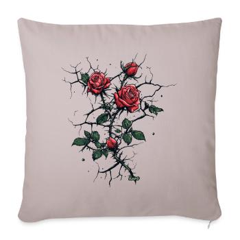 Roses break through concrete: the power of love - Sofa pillowcase 17,3'' x 17,3'' (45 x 45 cm) - light taupe - Front