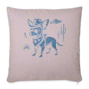 Chihuahua Cowboy Hat Bandana Desert Cactus - Sofa pillowcase 17,3'' x 17,3'' (45 x 45 cm) - light taupe - Front