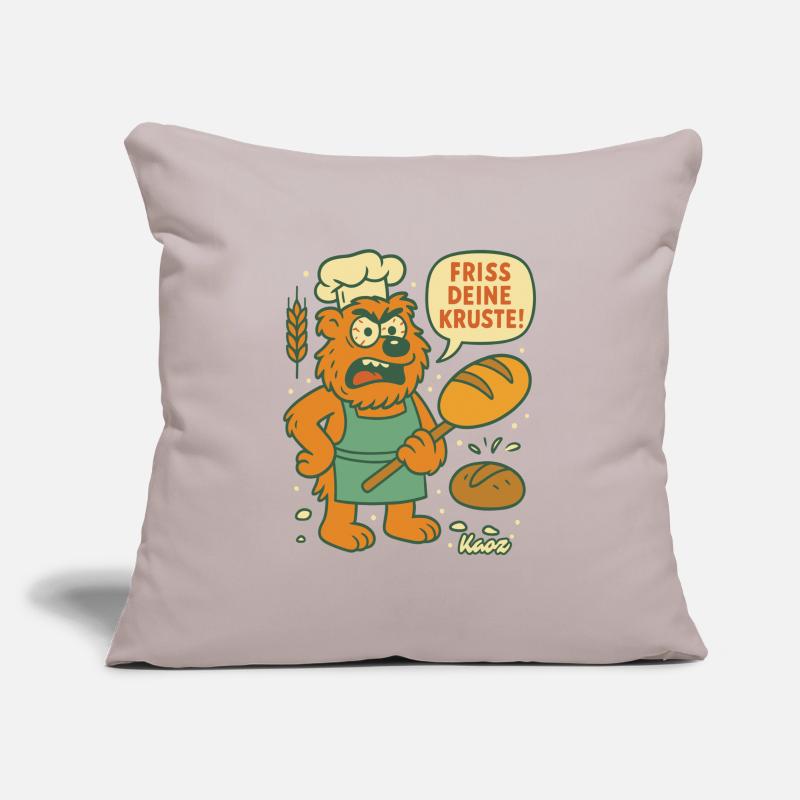 Wütender Bäcker Bär: Friss deine Kruste! Sofakissenbezug 45 x 45 cm