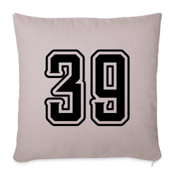 39 number symbol - Sofa pillowcase 17,3'' x 17,3'' (45 x 45 cm) - light taupe - Front