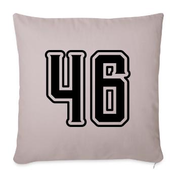 Symbole numérique 46 - Housse de coussin décorative 45 x 45 cm - taupe clair - Devant