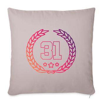 Couronne de 31 chiffres - Housse de coussin décorative 45 x 45 cm - taupe clair - Devant