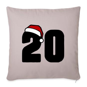 20 Numéro Noël - Housse de coussin décorative 45 x 45 cm - taupe clair - Devant