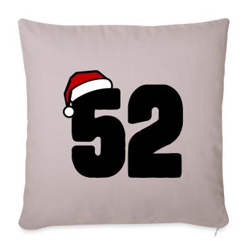 52 Numéro Noël - Housse de coussin décorative 45 x 45 cm - taupe clair - Devant