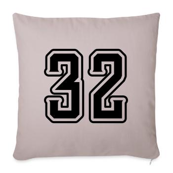 32 number symbol - Sofa pillowcase 17,3'' x 17,3'' (45 x 45 cm) - light taupe - Front