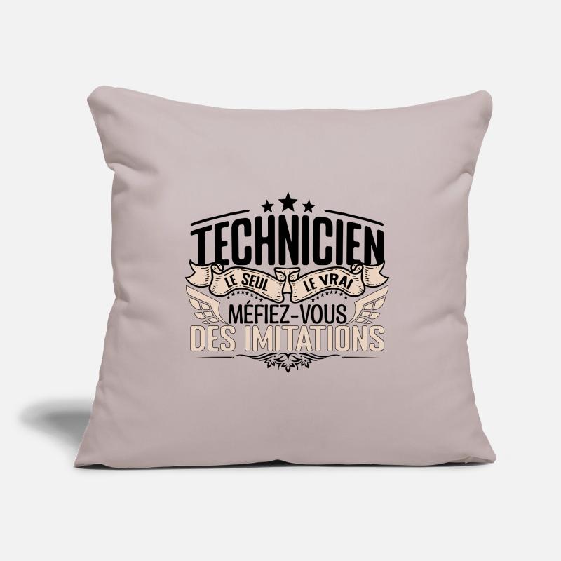 Technicien cadeau Technicien le vrai Technicien Housse de coussin décorative 45 x 45 cm