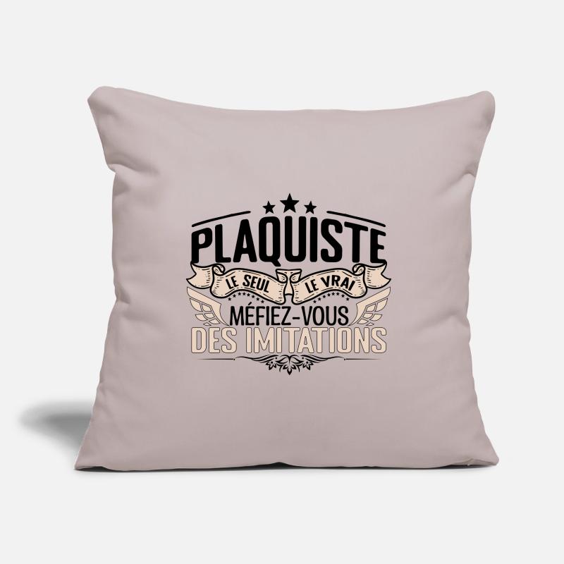 Plaquiste cadeau Plaquiste le vrai Plaquiste Housse de coussin décorative 45 x 45 cm