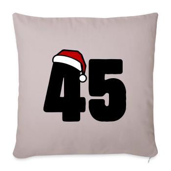 45 Numéro Noël - Housse de coussin décorative 45 x 45 cm - taupe clair - Devant