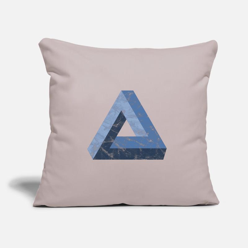 Impossible Triangle Tribar Optical Illusion Math Sofa pillowcase 17,3'' x 17,3'' (45 x 45 cm)