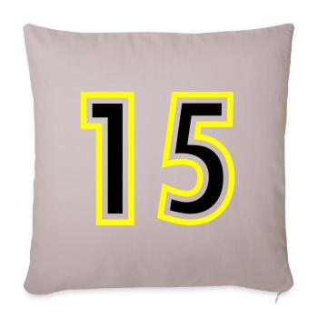 15 Nombre Collège - Housse de coussin décorative 45 x 45 cm - taupe clair - Devant