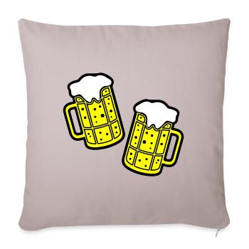 Beer Symbol Booze - Sofa pillowcase 17,3'' x 17,3'' (45 x 45 cm) - light taupe - Front