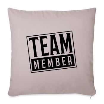membre de l'équipe - Housse de coussin décorative 45 x 45 cm - taupe clair - Devant