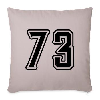 Symbole numérique 73 - Housse de coussin décorative 45 x 45 cm - taupe clair - Devant